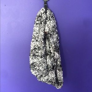 Black and white infinity scarf